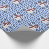 Frostige Steppdecken-Design Geschenkpapier (Ecke)