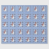 Frostige Steppdecken-Design Geschenkpapier (Flach)