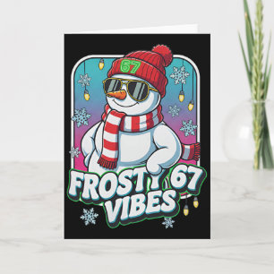 Frostige Stimmung 67 Schneemann Weihnachten Karte