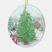 Frostige Szene Keramik Ornament (Links)