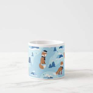 Frostige Winterfüchse Espressotasse