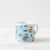 Frostige Winterfüchse Espressotasse (Vorderseite Rechts)