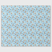 Frostige Winterfüchse Geschenkpapier (Flach)
