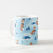 Frostige Winterfüchse Kaffeetasse (Vorderseite Links)