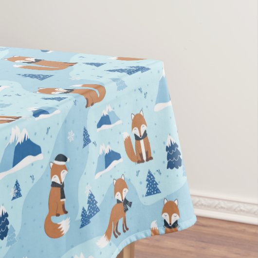 Frostige Winterfüchse Tischdecke (Beispiel)