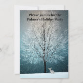 Frostiger Baum im Abend Einladung (Vorderseite)