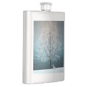 Frostiger Baum im Abend Flachmann (Rechts)