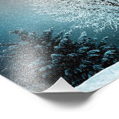 Frostiger Baum im Abend Fotodruck (Ecke)