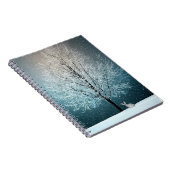 Frostiger Baum im Abend Notizblock (Rechte Seite)