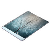 Frostiger Baum im Abend Notizblock (Linke Seite)