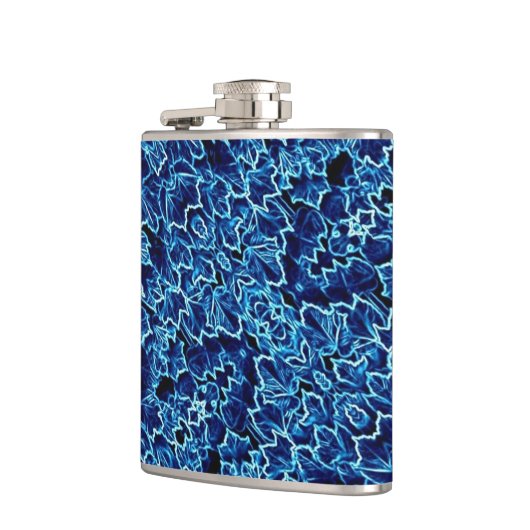 Frostiger blauer Efeu Cool Flachmann (Links)