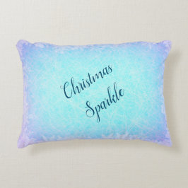 Frostiger blauer Weihnachtsfunkel Dekokissen