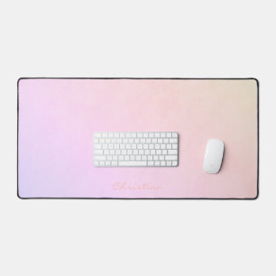 Frostiger Champagner-Rosa-Pfirsich-Lila-Ombre mit Schreibtischunterlage