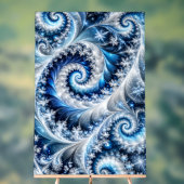 Frostiger Fraktal Acrylschild (Neutral)
