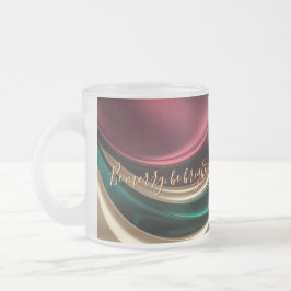 Frostiger Glasbecher in stilvollem Grafikdesign Mattglastasse