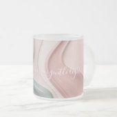Frostiger Glasmug mit stilvoller Grafik Mattglastasse (VorderseiteRechts)
