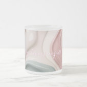 Frostiger Glasmug mit stilvoller Grafik Mattglastasse (Mittel)