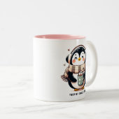 Frostiger heißer Schokoladenfreund Zweifarbige Tasse (VorderseiteRechts)