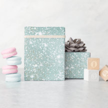 Frostiger Minz-Glanz Weiß Glitter-Muster