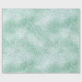Frostiger Minz-Glanz Weiß Glitter-Muster Geschenkpapier (Flach)