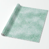 Frostiger Minz-Glanz Weiß Glitter-Muster Geschenkpapier (Ungerollt)