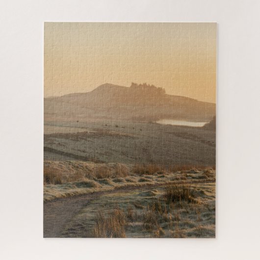 Frostiger Morgen am Steel Rigg Puzzle (Vertikal)