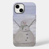 Frostiger Schneemann am Strand Case-Mate iPhone Hülle (Rückseite)