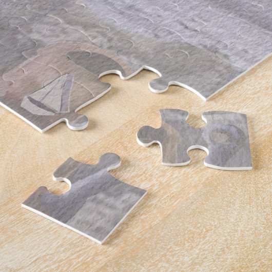 Frostiger Schneemann am Strand Puzzle (Seite)