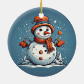 Frostiger Spaß Keramik Ornament (Hinten)