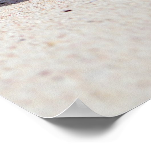 Frostiger Strawberry Drink am Strand Poster (Ecke)