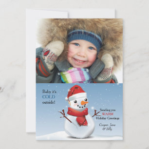 Frostiges Foto-Weihnachtskarte Feiertagskarte
