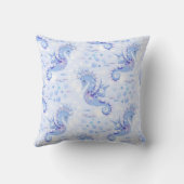 Frostiges Seepferdlermuster Kissen (Rückseite)