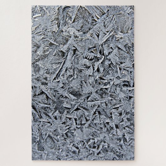 Frostkristalle Nahes Foto Puzzle (Vertikal)