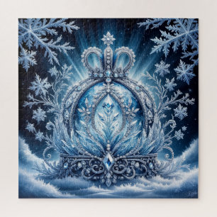 Frostkrone Juwel Szene Winter Glitzernde Edelstein Puzzle