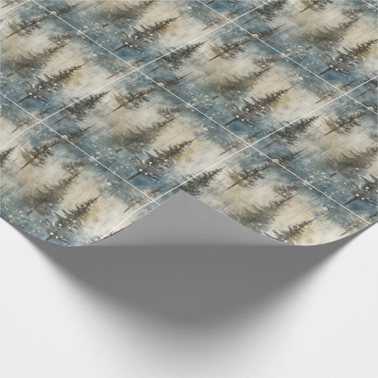 Frostküsste Branchen: Bezaubernder Winter Geschenkpapier (Ecke)