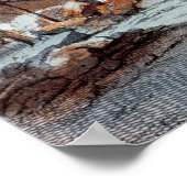 Frostmesse an der Themse in der Nähe des Tempels Poster (Ecke)