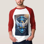 Frostschwingende Allianz: Futuristisches Adler-Rav T-Shirt (Vorderseite)