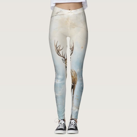 Frostwald Waldland Hirsch Leggings (Vorderseite)