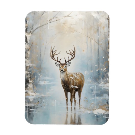 Frostwald Waldland Hirsch Magnet (Vertikal)