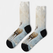 Frostwald Waldland Hirsch Socken (Linkes Detail)