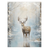 Frostwald Waldland Hirsch Tischdecke (Vorderseite)