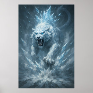 Frostweißer Tiger – Kaiser des gefrorenen Reiches Poster