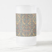 Frosty Blue "Centuries-Old Geometric Elegance" 473 Mattglas Bierglas (VorderseiteRechts)