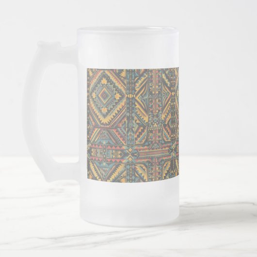Frosty Blue "Centuries-Old Geometric Elegance" 473 Mattglas Bierglas (Links)