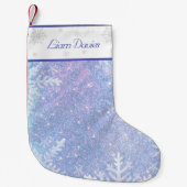 Frosty Blue Personalisiert Weihnachten Strumpf Kleiner Weihnachtsstrumpf (Vorderseite)