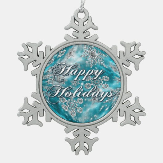 Frosty Blue Snowflake Bubble Holiday Ornament (Vorderseite)
