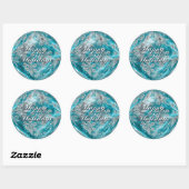 Frosty Blue Snowflake Bubble Holiday Stickers (Blatt)