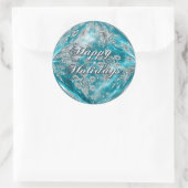 Frosty Blue Snowflake Bubble Holiday Stickers (Tasche)
