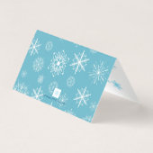 Frosty Blue Snowflakes Custom Foto Happy Holidays (Rückseite)