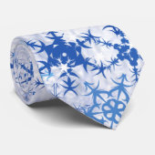 Frosty Blue Snowflakes Krawatte (Gerollt)
